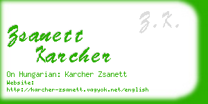 zsanett karcher business card